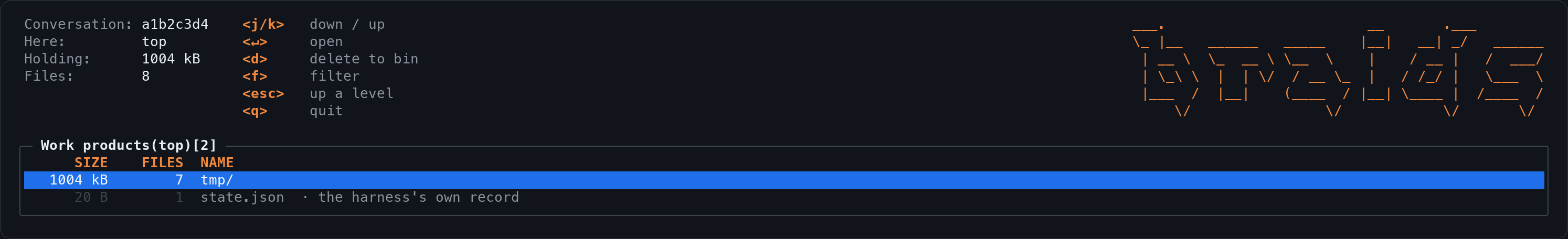 braids: the work screen